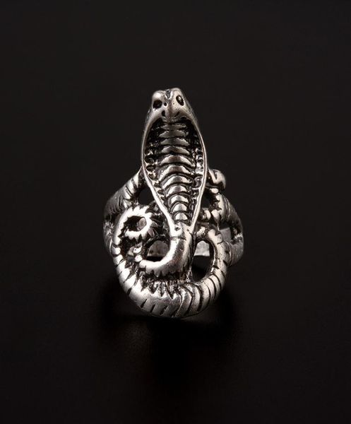 

retro opening ring turquoise leaf hip hop nightclub iced out domineering punk claw dragon feather rattle ocs crocodile unisex4811706, Silver