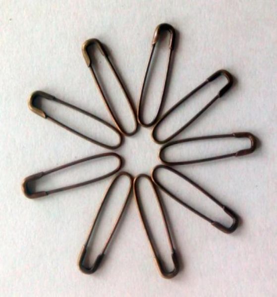 

1000 pcs antique bronze hang tag safety pin in u shaped coilless style and non snag9337531, Silver