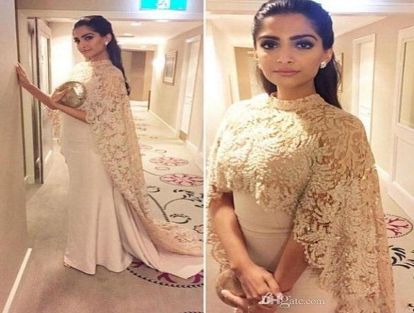 

2016 winter wrap evening dresses sheath chapel train luxury mermaid evening gowns sleeveless lace beaded shawl celebrity prom dres5388466, Black;red