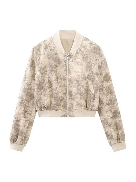 

dress traf women spring pilot jackets skirt sets 2023 fashion print long sleeved short coats pockets elastic waist mini skirts outwear, White