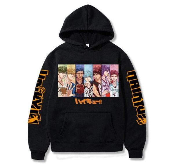 

men039s hoodies sweatshirts 2022 japanese anime graphic kuroko no basket streetwear winter kuroko039s basketball5386395, Black