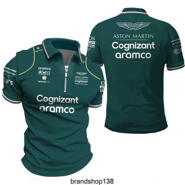 

men's t-shirts fashion aston martin 2023 f1 team t-shirts spanish racing driver fernando alonso 14 and stroll 18 oversized polo shirts, White;black