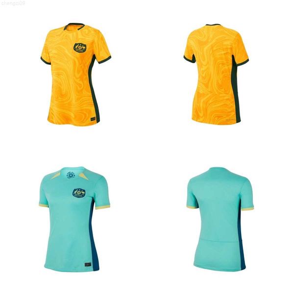 

2023 australia women national team soccer jersey 16 hayley raso 3 aivi luik 1 lydia williams 2 courtney nevin 22 charlotte grant 18 mackenzi, Black;yellow
