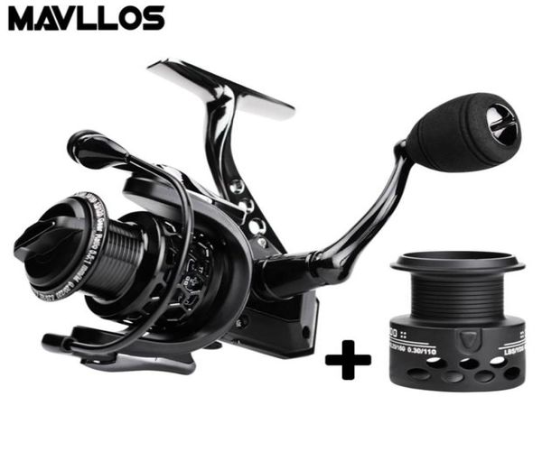 

mavllos saltwater carp spinning fishing reel 15bb ratio 551 10007000 model 2 spools metal body sea boat jigging fishing reel5505179