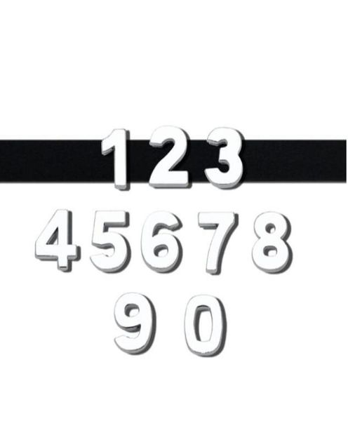 

whole 100pcslot 8mm chrome smooth number 0 9 slide charm diy accessories fit for 8mm phone strips9605303, Bronze;silver
