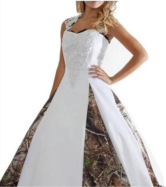

2021 camouflage wedding dresses with appliques ball gown long party dress bridal gowns1472455, White