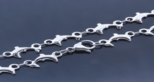 

stainless steel anklets for women jewelry ankle bracelet dolphin charm waterproof 9quot 10quot 11quot4211043, Red;blue