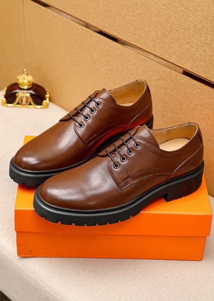 

new 2023 mens dress shoes designer genuine leather fashion business office work formal oxfords male brand party wedding flats size 38-45, Black