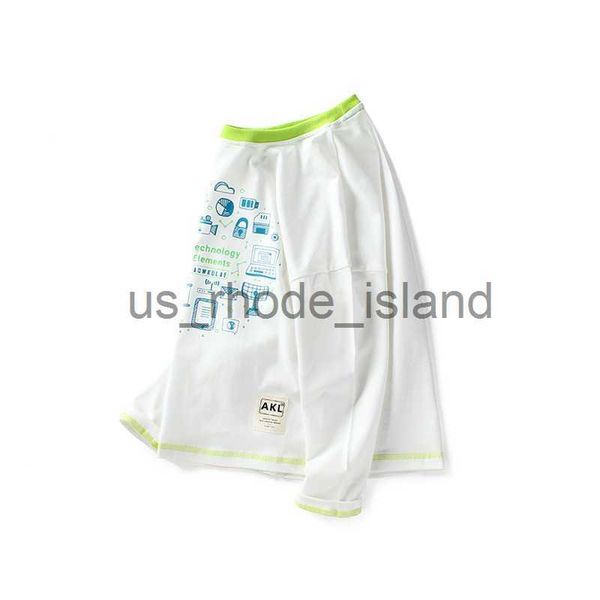 

t-shirts spring fall t-shirts for kids boys fashion children cute print bottom shirts teenage long sleeve 10 to 12 210622 x0714 x0707, Blue