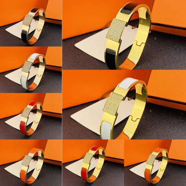 

luxury bracelet her max fashion copper enamel gold bangle designer luxury jewelry womens and mens charm diamonds bracelet luxurys designers, Black