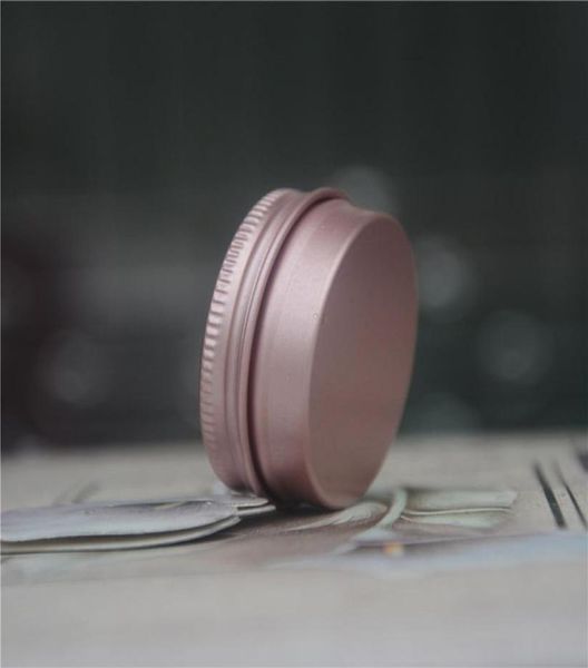 

100pcslot rose gold color 15g aluminum jar rose pink 15g aluminum tin 15ml aluminum tin jar container1544351