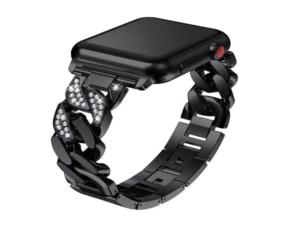 

for apple watch bands 40mm 44mm metal strap luxury chain bracelet diamond5846818, Black;brown