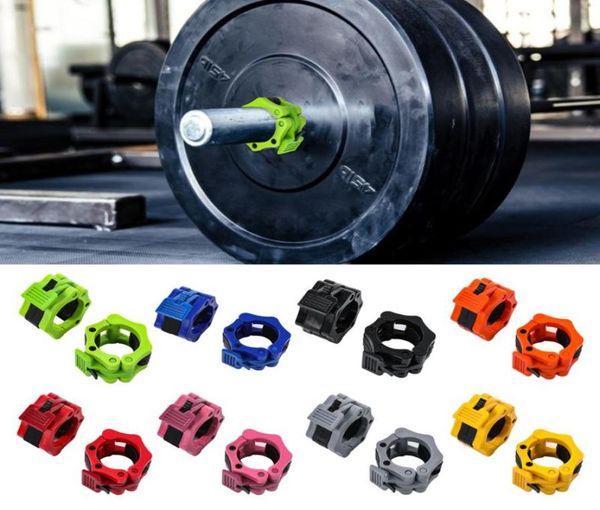 

1 pair weight lifting spinlock barbell collar gym body building training dumbbell clips clamp fitness gym equipment accessories4875144