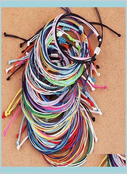 

charm jewelry 22 styles handmade wax string thread bracelet multilayer woven friendship bracelets multicolour adjustable braided b8069002, Golden;silver