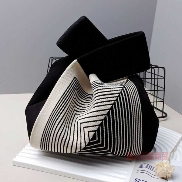 

designer tote mini bag niche design knit chessboard bag female feel street casual handbag tote handle casual