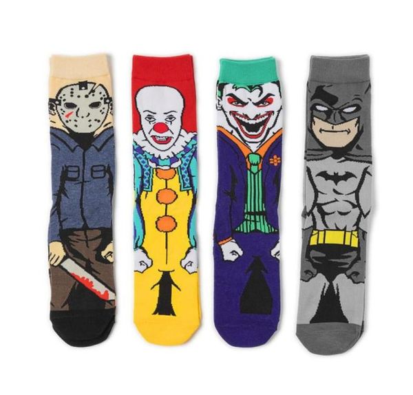 

men039s socks anime straight cartoon character personality skateboard cotton2505803, Black