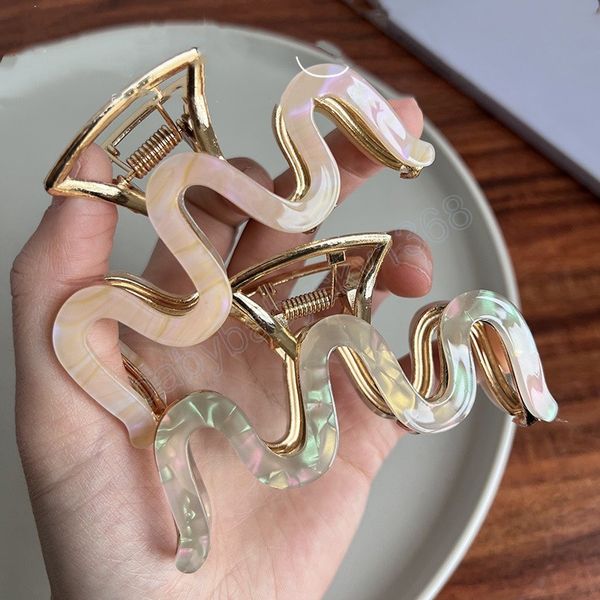 

fashion acetate claw clip for woman barrettes hairpins simple transparent hair clips women hair accessories headwear, Slivery;white