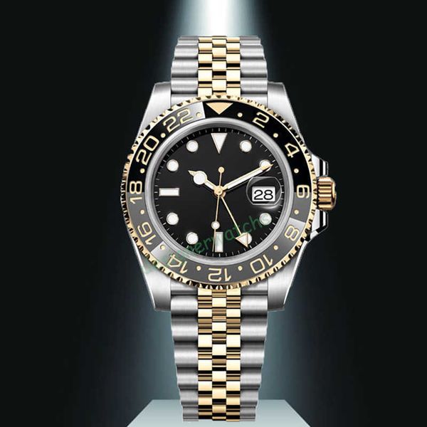 

2023 new mens luxury designer watch fully automatic mechanical commemorative band ceramic steel ring waterproof fashion business jktr, Slivery;golden