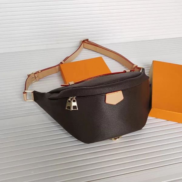 

classic style bumbag cross body designer shoulder bag brown flower luxury leather waist bags temperament fanny pack bum waist pocket m44336