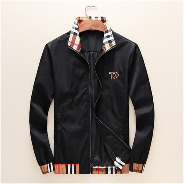

2023 new coat men's windproof zipper clothing fashion loose handsome jacket size m-3xlb44, Black;brown