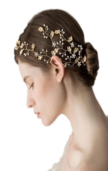 

wedding headband silver leaf crystal flower bridal hair vine accessories for brides and bridesmaids7573374, Slivery;golden