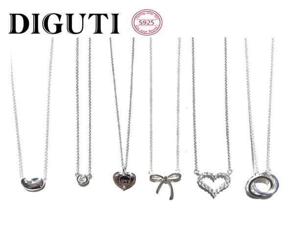 

s925 sterling silver pendant jewelry high-end craftsmanship, must-have for ladies party,with official logo blue heart necklace wholesale2426