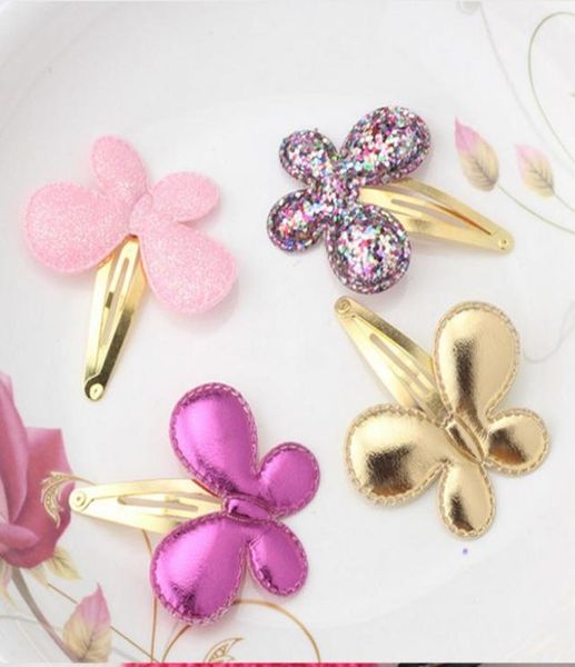 

baby girls hair accessories sequins heart butterfly barrettes glitter stars bb clip hair clips kids children hairpin whole9125278, Slivery;white