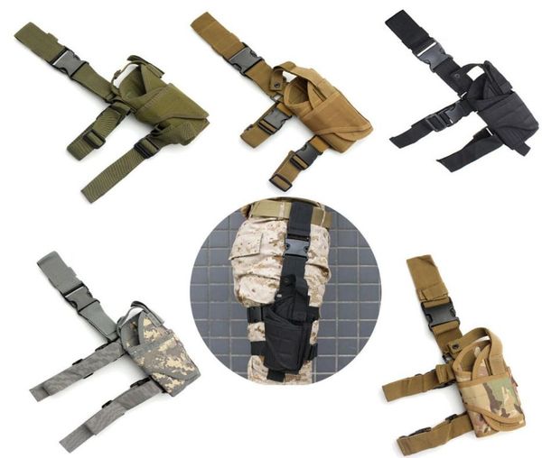 

tactical combat airsoft paintball survival war game cosplay nylon constructed holster holder pouch right drop leg adjustable1423414