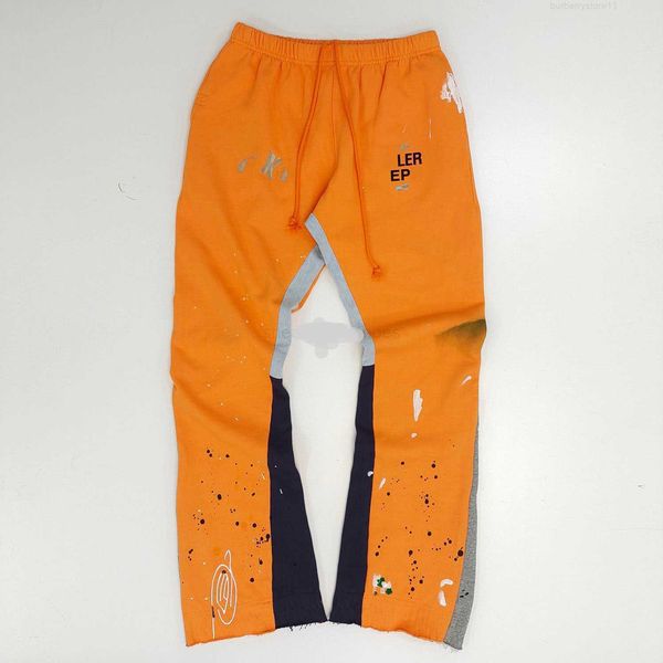 

men's galleries depts pants jeans designer sweatpants sports letter painted flare sweat pant, Black