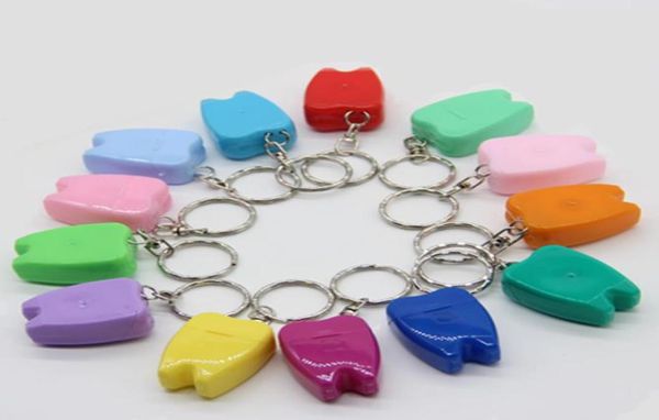 

dental floss for teeth cleanning oral care kit dental hygiene portable teeth key chain random color3291918