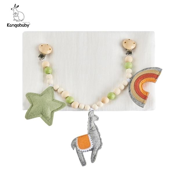 

kangobaby my soft life cute baby pram toy lotus wood teether with muslin swaddle blanket baby bracelet y2010098090740