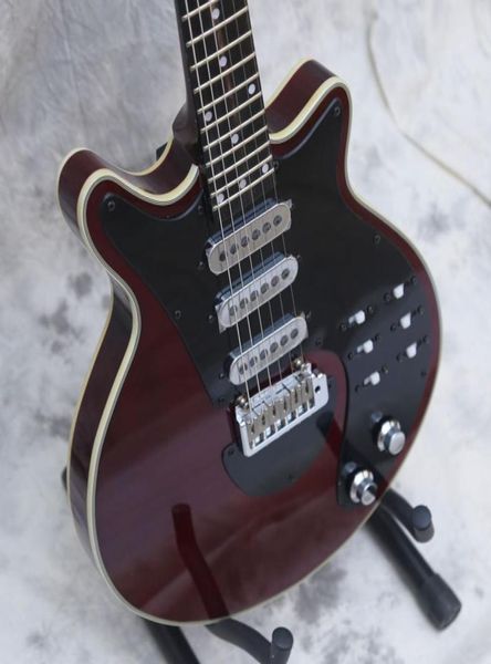 

custom bm01 brian may signature red electric guitar 3 pickups burns model tremolo bridge 22 frets 6 switch chrome hardware4036414