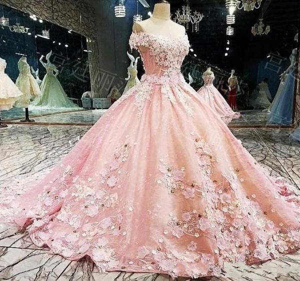 

ball gown quinceanera dresses off the shoulder lace appliques crystal beaded 3d flowers sweet 16 party prom evening gowns3538193, Blue;red