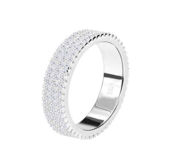 

new real 925 sterling silver band ring for women silver wedding engagement jewelry ring band n562166577