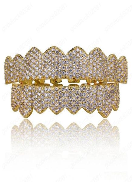 

hip hop jewelry mens diamond grillz teeth personality charms gold iced out grills fashion rapper men fashion accessories6273421, Black