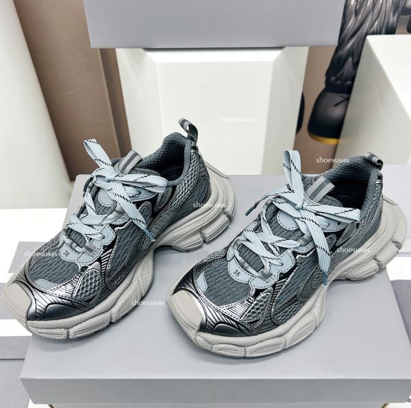 

3xl sneaker designer women men luxury leather graffiti shoes outdoor trainers mesh polyurethane sneakers 9n50, Black