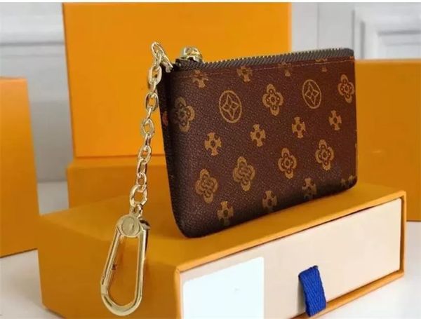 

with dust bags and box key pouch pochette cles designers fashion handbag women mens credit card holder coin purse luxurys wallet bag 62650, Red;black