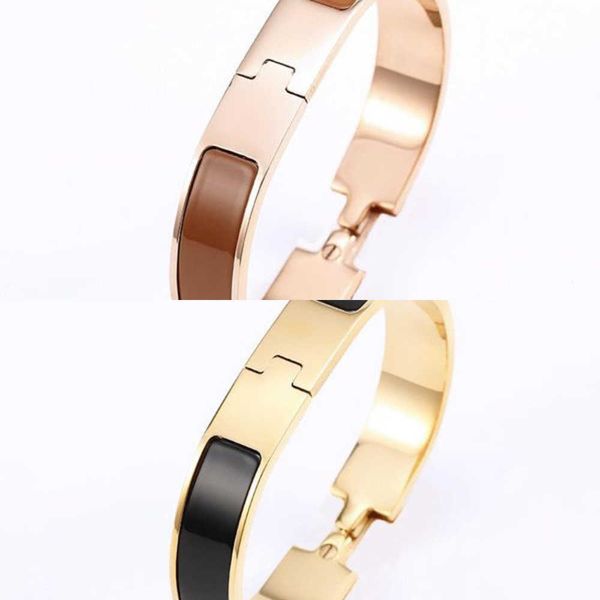 

luxury bracelet her max luxury bracelet designer jewelry 18k h bracelets white gold plated bangle for men women fashiontitanium steel enamel, Black