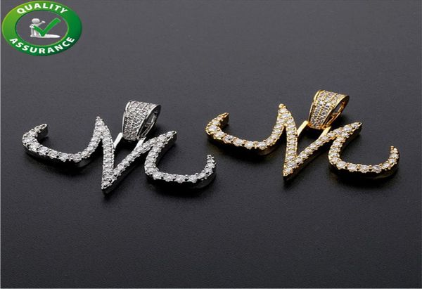 

iced out chains diamond pendant designer necklace mens gold chain pendants hip hop jewelry rapper hiphop accessories fashion lette1758528, Silver