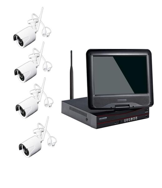 

1080p 4ch wifi security kit with 10 inch monitor wireless surveillance camera system easy installation auto connection no need set8295862
