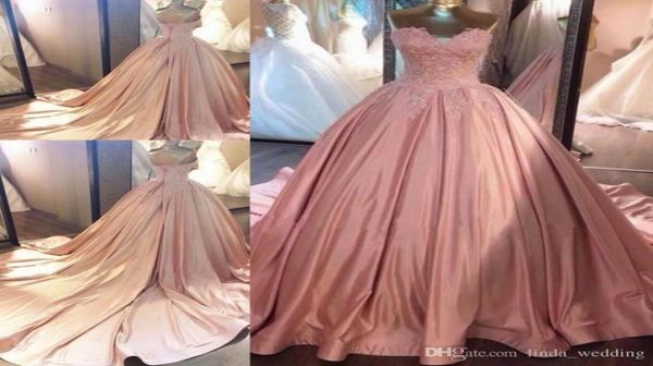 

pink quinceanera dress princess appliques corset back sweet 16 ages long girls prom party pageant gown plus size custom made1647950, Blue;red
