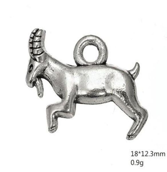 

antique silver plated billy goat capricorn charms diy nature jewelry making for bracelet or necklace7395111, Bronze;silver
