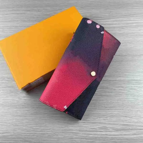 

spring in the city purse wallet mini clutch bag sunrise pastel oversized monograms canvas designers luxurys women credit card holder coin wa, Red;black