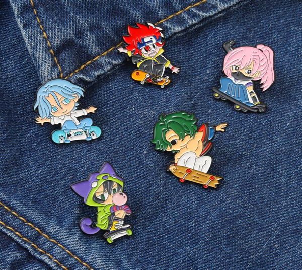 

sk8 the infinity enamel pin custom skate chibi reki langa miya cherry joe brooch lapel badge cartoon jewelry gift for anime fans5881947, Blue