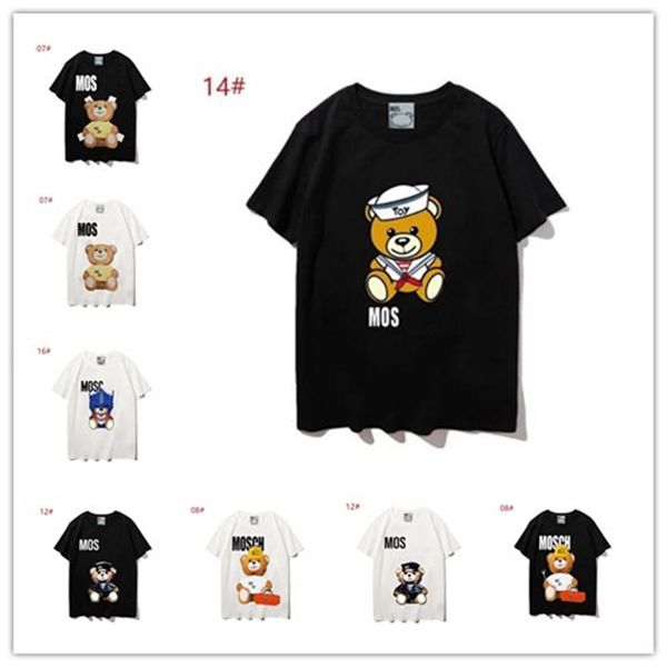 

sunmmer womens mens designers t shirts tshirts fashion letter printing short sleeve lady tees luxurys casual clothes t-shirts clothing mosc, White;black