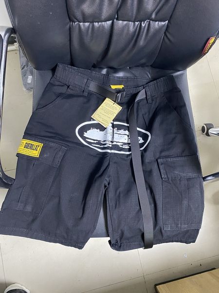 

mens shorts shorts american street style summer men high street multipocket cargo pants cruise printing oversize 1 1 quality 230713, White;black