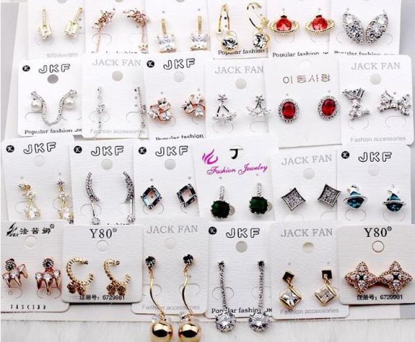 

10pairslot mix style fashion stud earrings nail for gift craft jewelry earring pa4013539158, Golden;silver