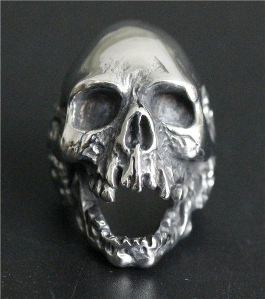

5pcslot design size 715 huge ghost skull ring 316l stainless steel fashion jewelry popular dead skull ring8735323, Silver