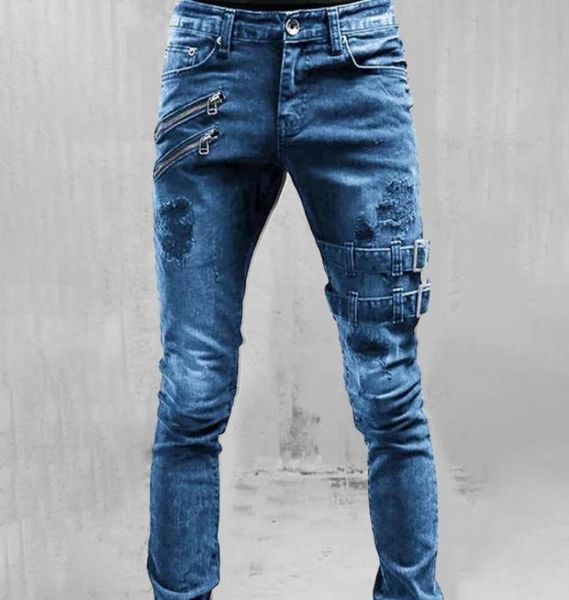 

men039s jeans men beauty excellent stretch trousers lightweight pencil6803600, Blue
