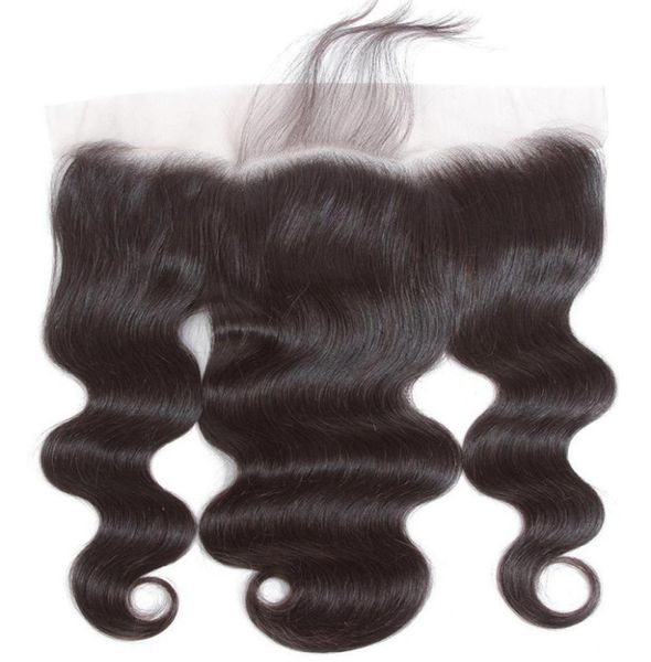 

brazilian virgin hair hd 13x4 lace frontal with baby hair body wave 13 by 4 frontals 1024inch whole4672281, Black;brown